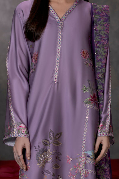 La Rosée Shamoze Silk Kaftan Suit – view 4